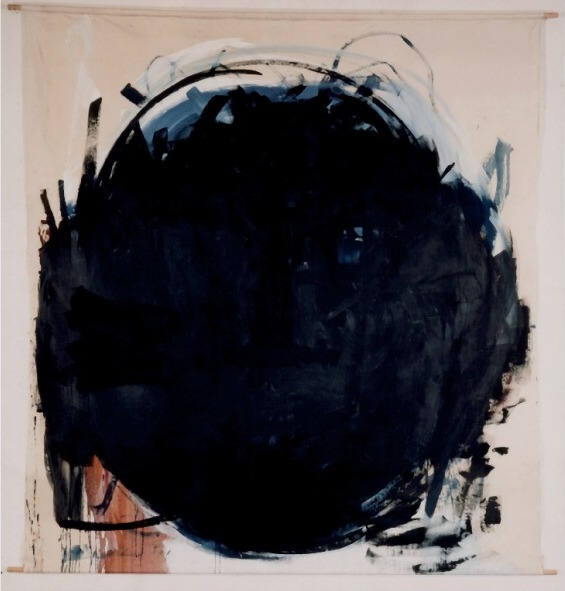 Übermalung Schwarz. Eitempera auf Nessel, 260x240cm, 1983
